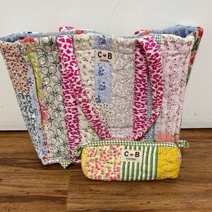 CB Positano Quilted Patchwork Tote Bag in Multi-Color